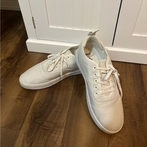 TRUE Linkswear Cream Minimalist Sneakers Size 11 Lace Up Golf Casual Shoes
